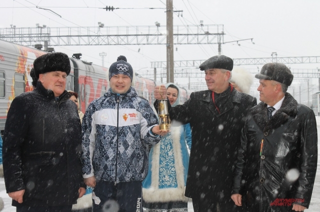 Встреча олимпийского огня в Оренбурге