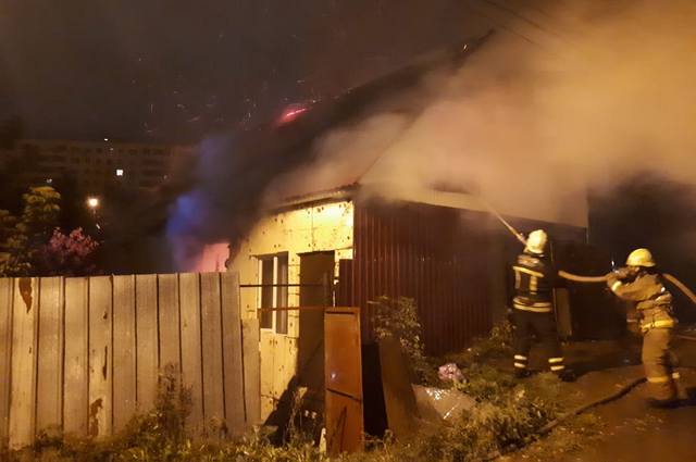 Пожар на улице Северной в Уфе