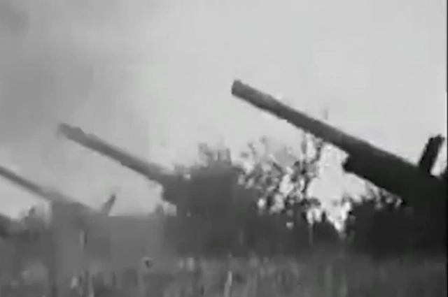 Кадры военных действий.