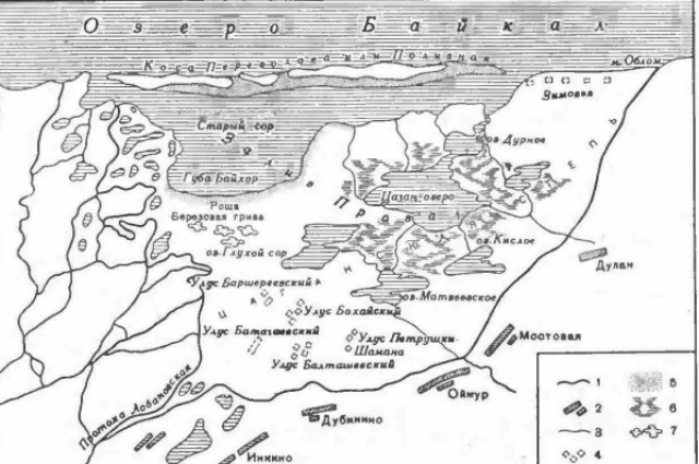 На этой карте исследователя Веселова мы видим сёла, что ушли под воду. 