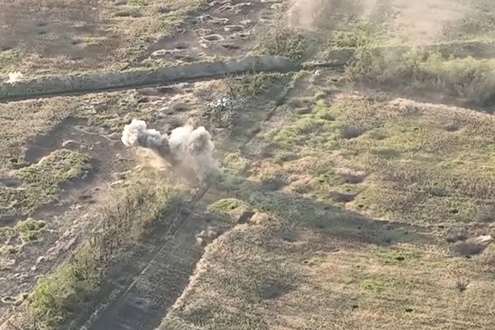 Боевая работа танка Т-80БВМ. 