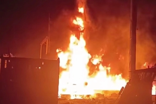 Пожар на подстанции в Одессе.