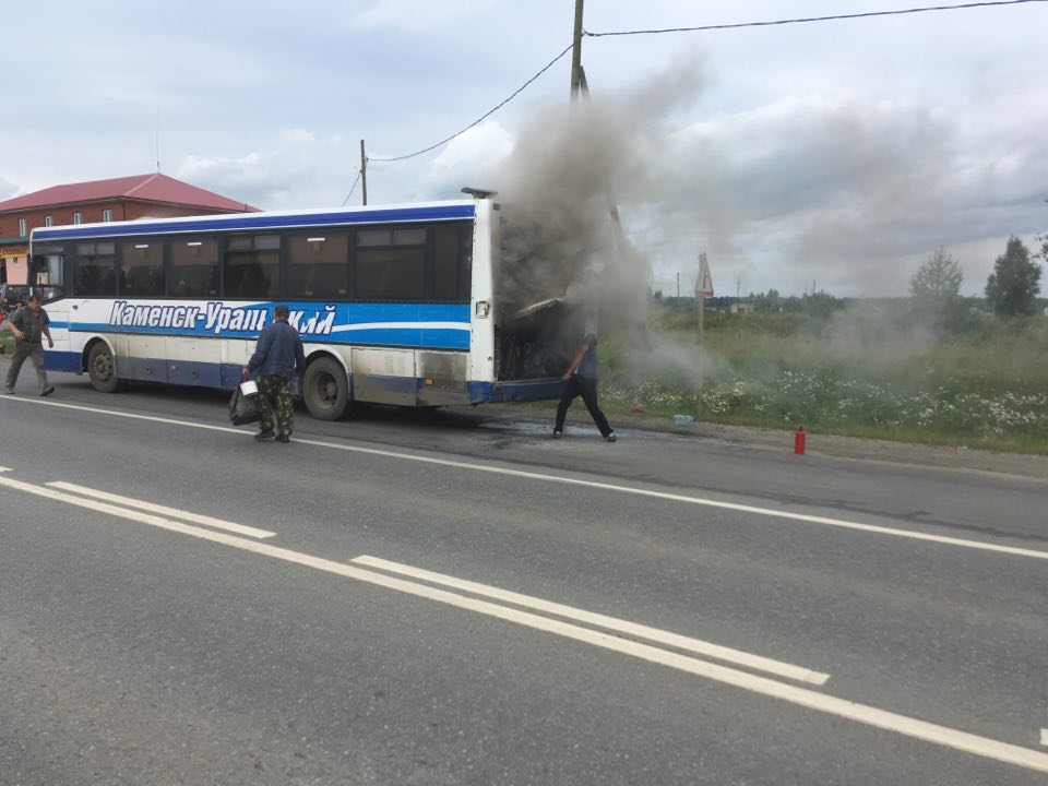 Пожар пассажирского автобуса 