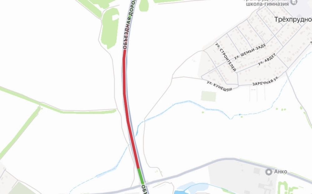 Пробка на объездной дороге.