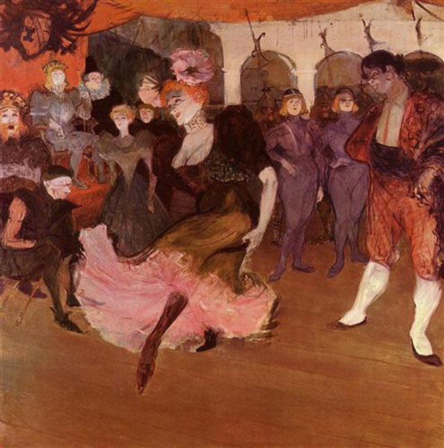  Марселла Лендер, танцующая болеро в кабаре Шильперик, 1895