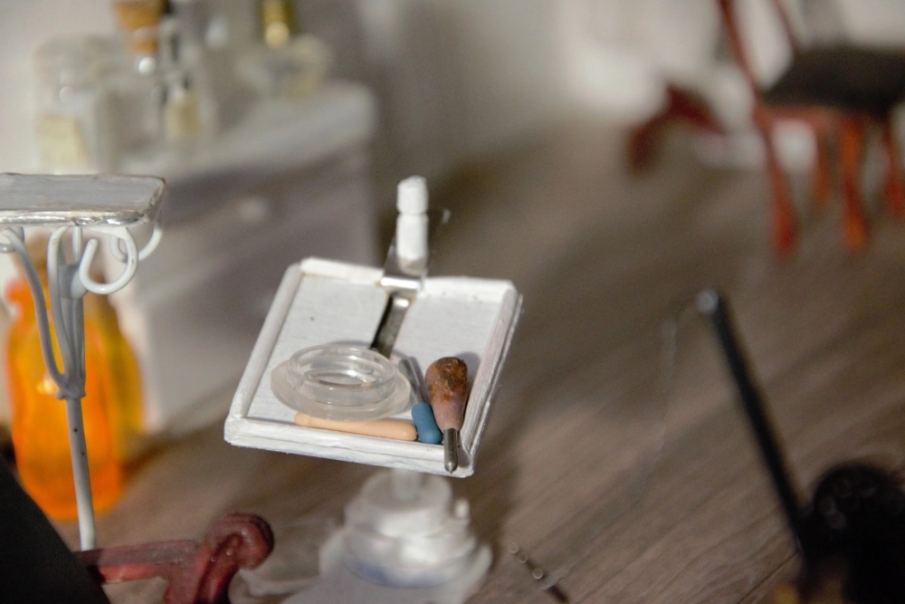 К деталям мастерица подходит с особенным вниманием. Например, это инстурменты лекаря.