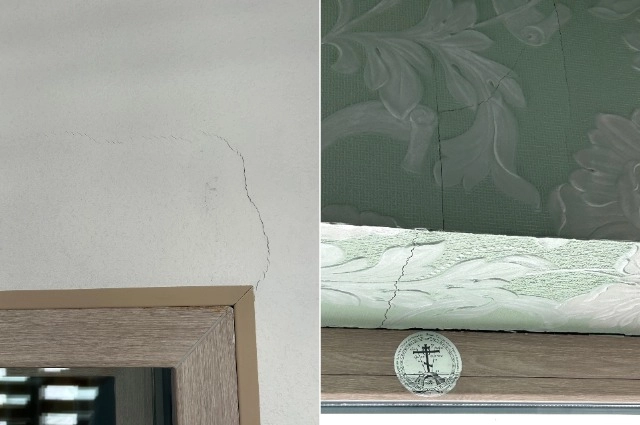 Трещины в квартире Елены Гермоний.