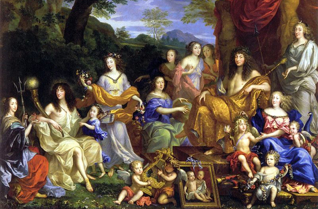 Людовик XIV и его семья в одеждах римских богов.