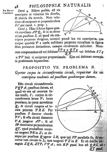 Страница из «Начал» Ньютона (3-е изд., 1726)