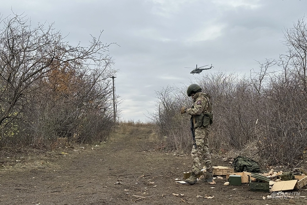 На полигоне во время тренировки.