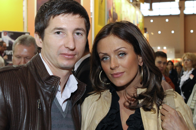 Юлия Началова с мужем Евгением Алдониным. 2010 г. 
