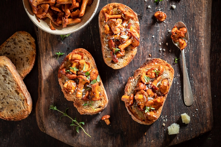 Бутерброд с лисичками.