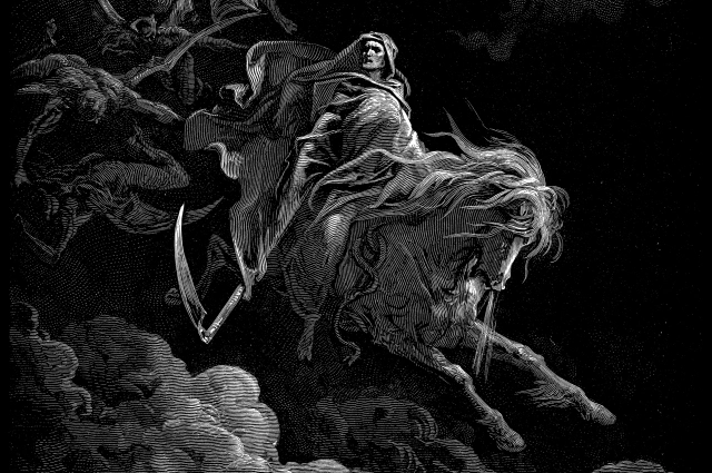 Всадник на бледном коне. Гравюра Гюстава Доре.