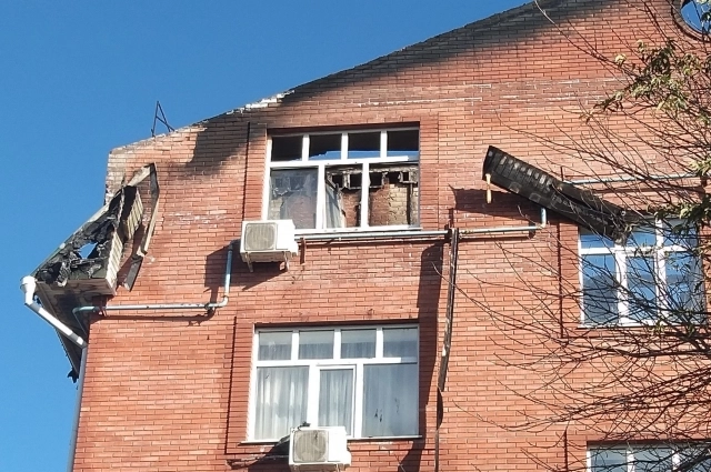 Последствия пожара.