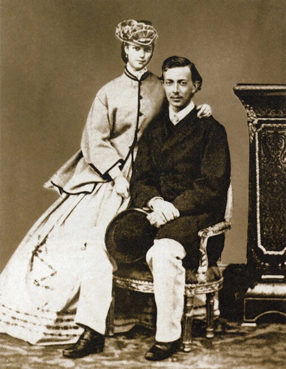 Цесаревич Николай Александрович с невестой, 1864 г.