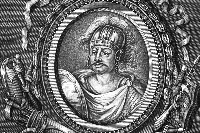 Князь владимиро-суздальский и великий князь киевский (с 1157 г.) Андрей Юрьевич Боголюбский (1110-1174). Из книги «Пантеон российских государей». 1807 г. Государственный Исторический музей в Москве.