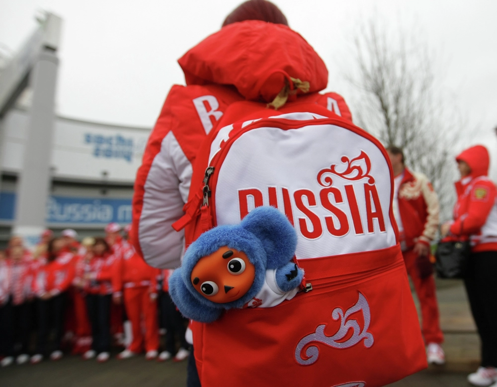 Талисман олимпийской сборной России - Чебурашка.