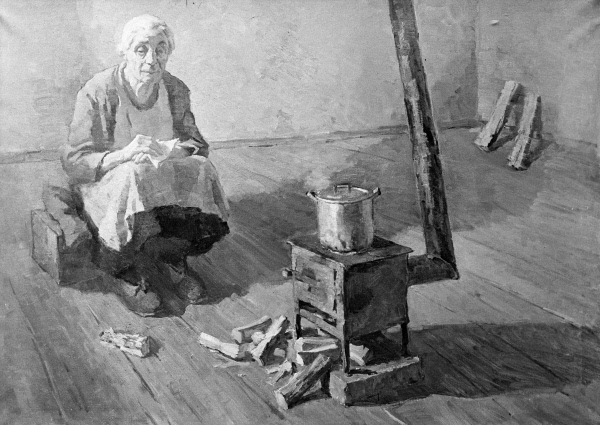 Репродукция картины художника Леонида Захаровича Танклевского «Мать» из&nbsp;серии «Хотели русские войны?!» 1964.