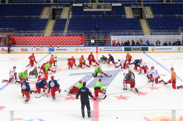 Игроки сборной России по хоккею.