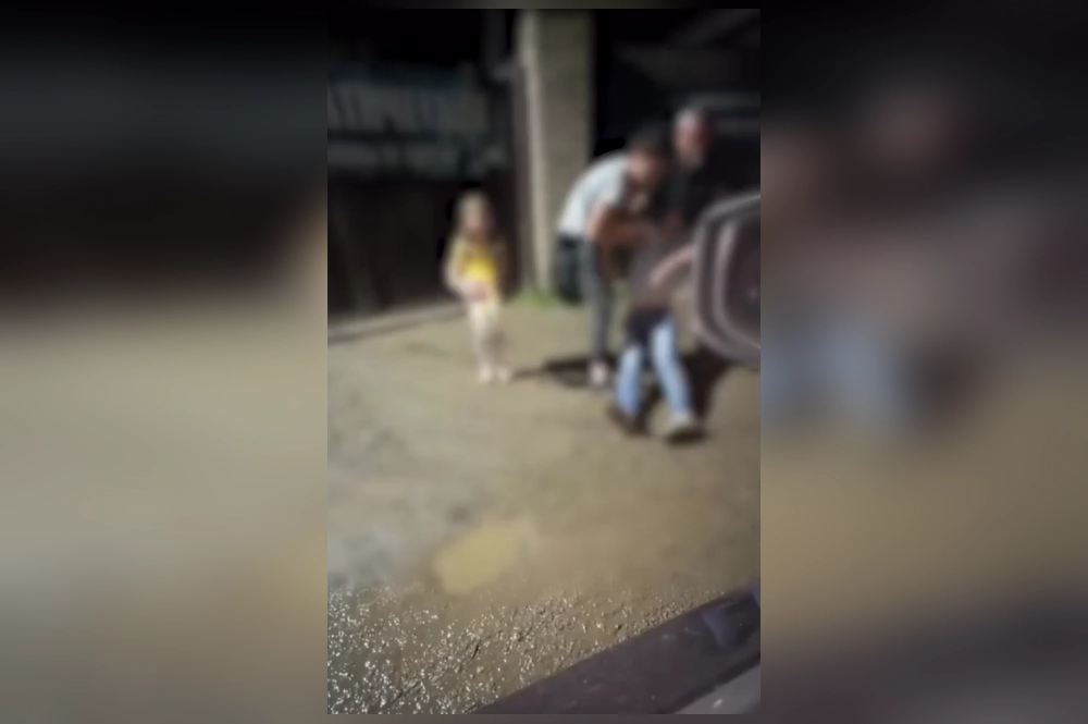 Мужчина жестоко избил супругу на глазах у прохожих.
