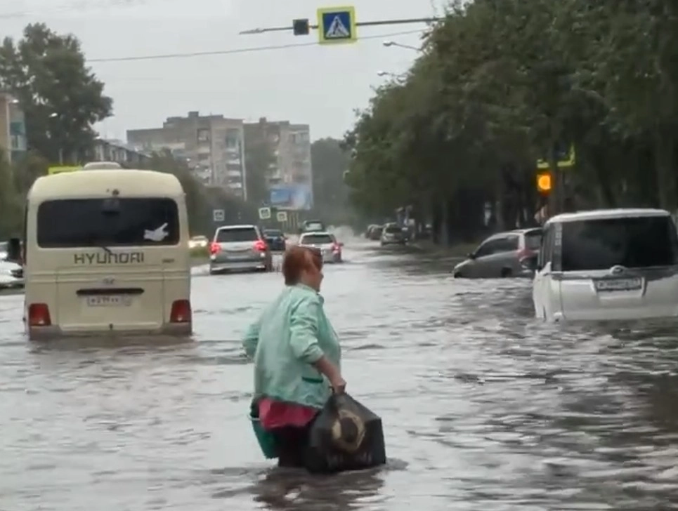 Дождь в Хабаровске, Дождь в Комсомольске, циклон