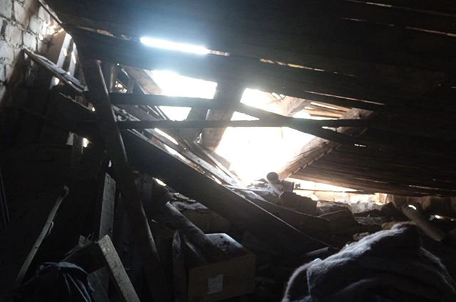 Последствия пожара, устроенного всушниками.