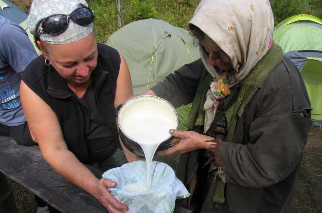 Молоко у Агафьи своё.