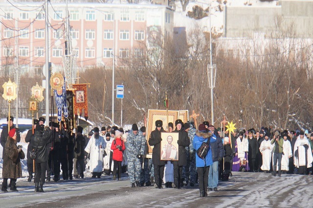 Крестный ход в столице Камчатки