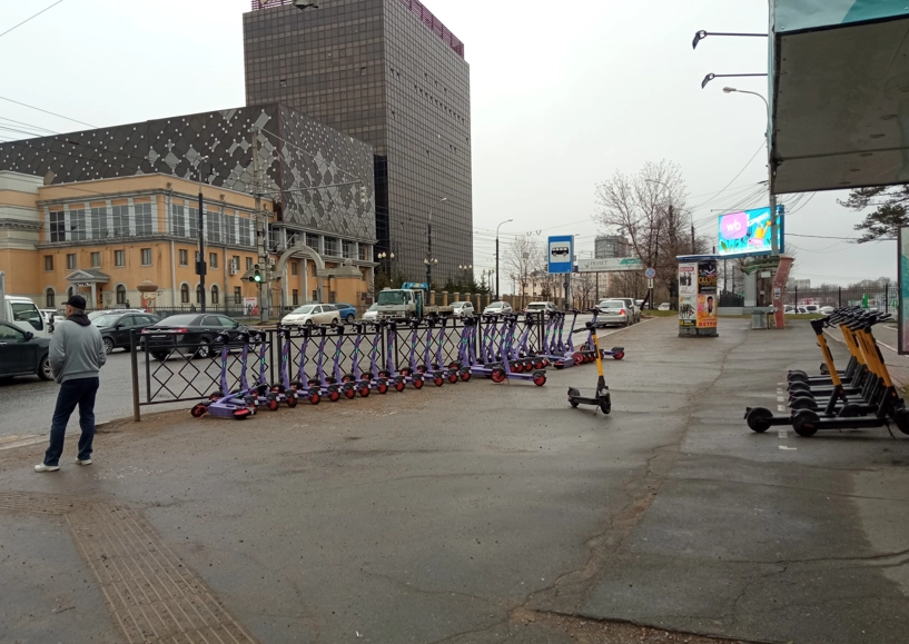 Электросамокаты, Энергомаш, Хабаровск, весна, апрель