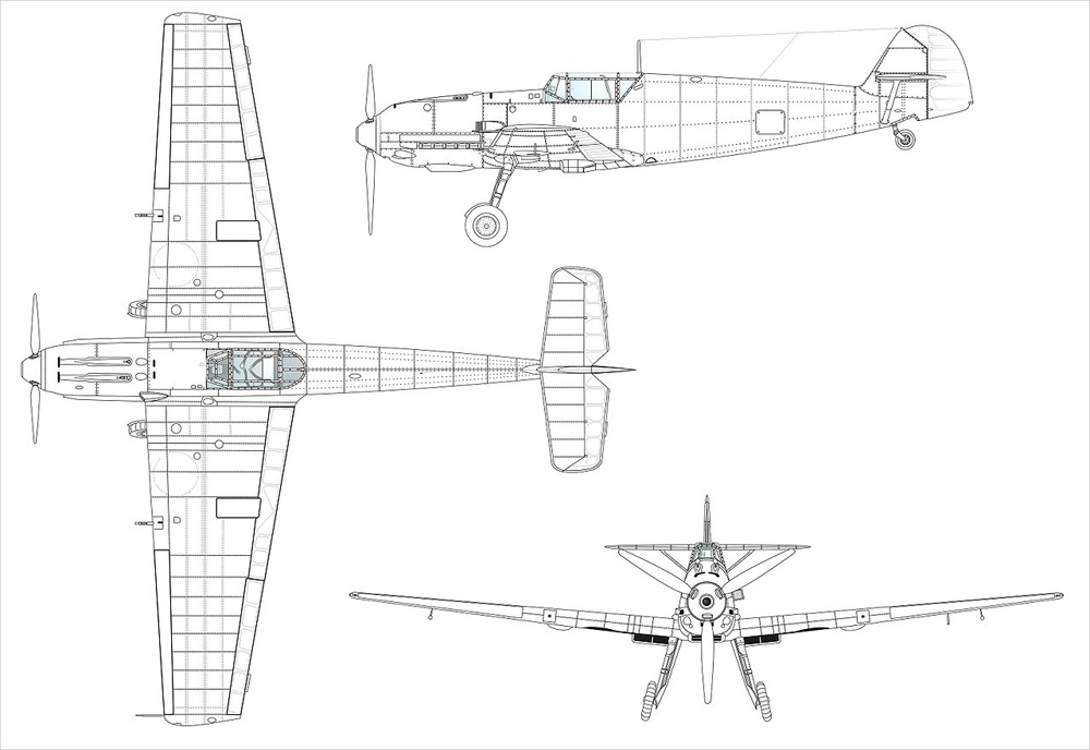 Мессершмитт Bf 109E-3.