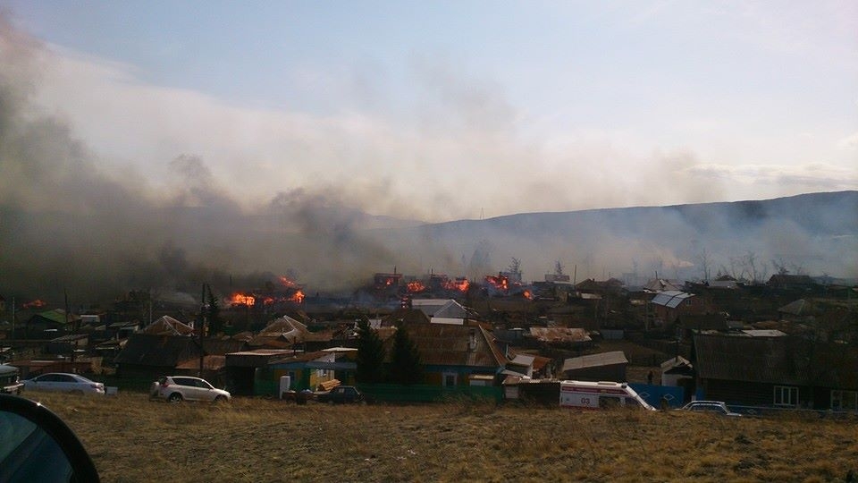 Пожары в Хакасии.