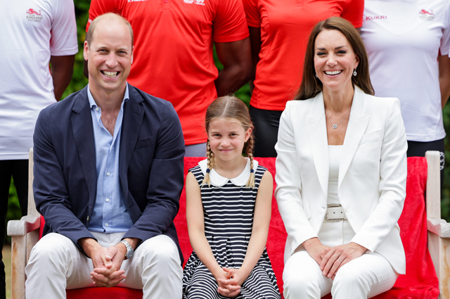 Принц Уэльский Уильям, принцесса Шарлотта и принцесса Уэльская Кэтрин 