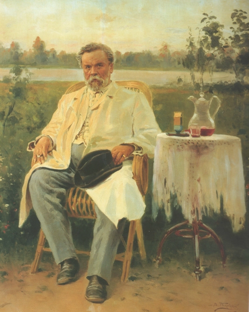 В. Е. Маковский. На даче. Портрет И. Е. Цветкова. 1905