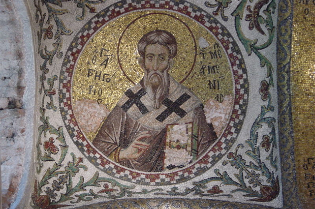 Равноапостольный Григорий Просветитель, крестивший Армению, происходил из Каппадокии. Мозаика в Константинополе.