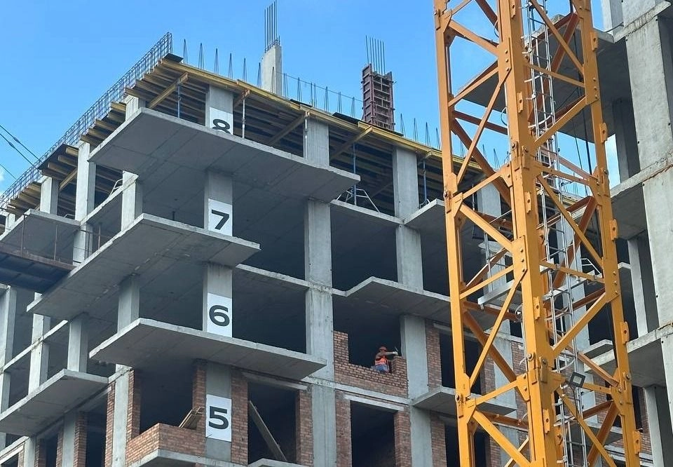 Строительство зеленого квартала Вышка.