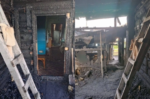 Пламя охватило весь дом.