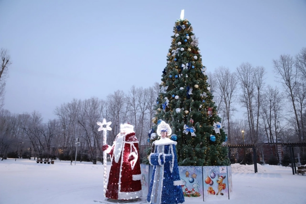 Главная ёлка Ленинского района находится в парке Комсомольский.