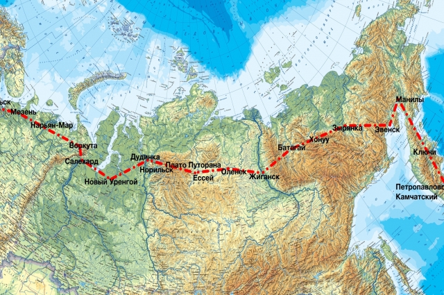 Участники экспедиции проедут от Архангельска до Петропавловска-Камчатского.