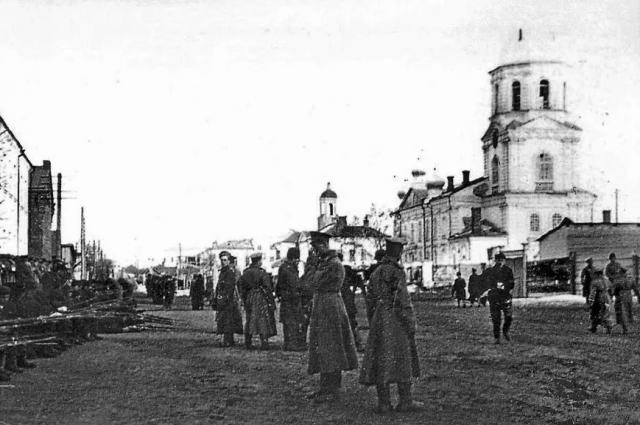 Новобранцы белой армии. Омск, 1919 г.