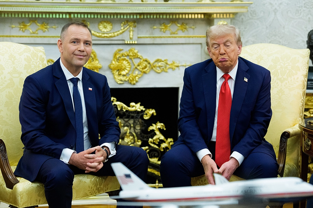 Кароль Навроцкий и Дональд Трамп. 