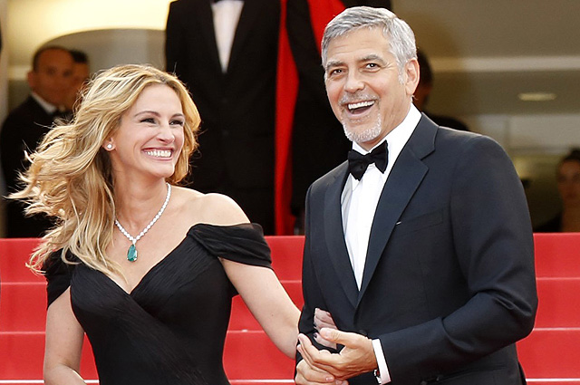 Джулия Робертс и Джордж Клуни в Каннах, 2016 год