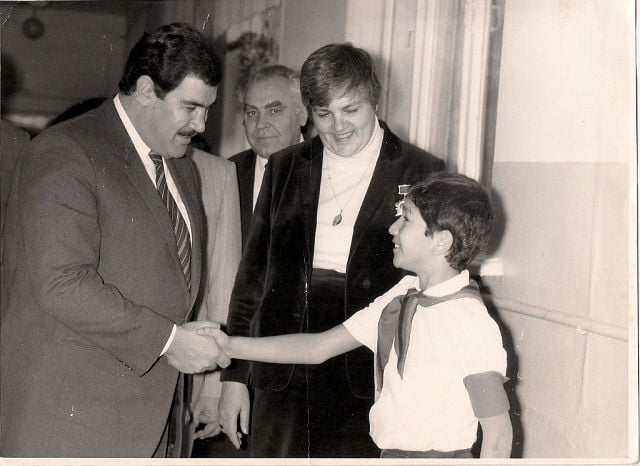 Абдул-Мохаммад Султани с президентом Афганистана Наджибуллой.