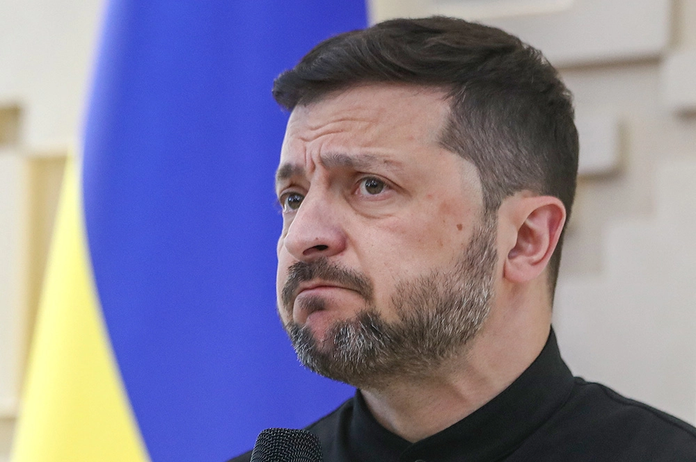 «Гарант конституции» Владимир Зеленский во время выступления в Анкаре.