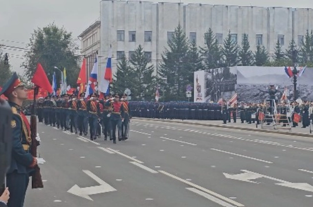 Фрагмент парада Победы, 3 сентября, Хабаровск