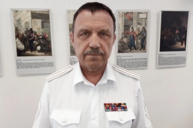 Атаман Западного окружного казачьего общества ВКО «ЦКВ» Алексей Альховик.