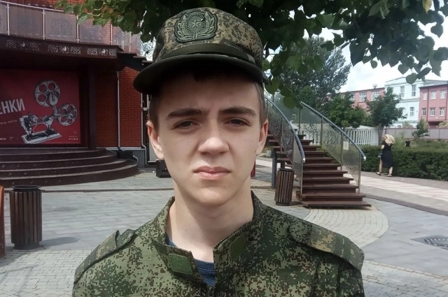 Воспитанник ВКО ЦКВ «Казачья молодёжь» Артём.