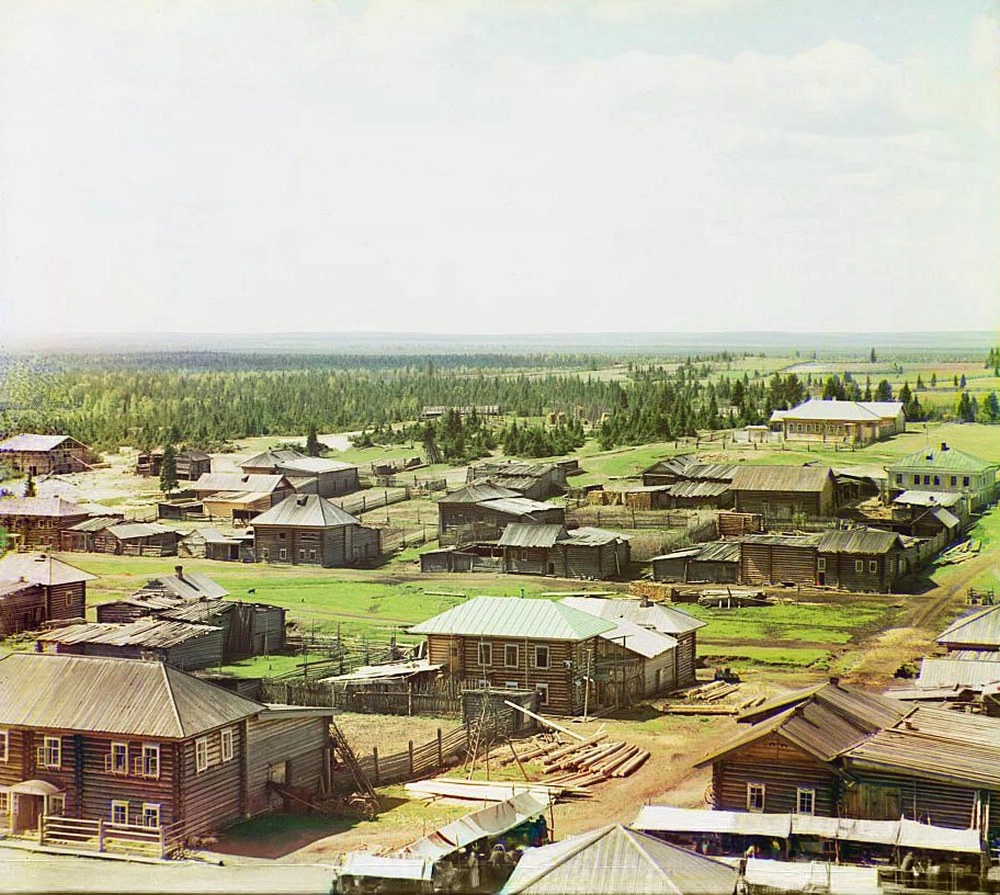 Западная часть села Ныроб. 1912 г.