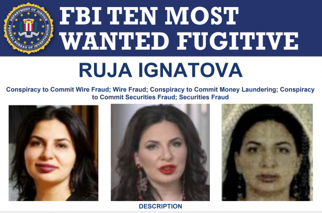 Ружа Игнатова - 11-я женщина за всю историю ФБР, включённая в список десяти самых разыскиваемых преступников.