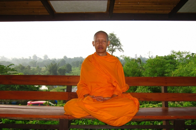 медитация, монах