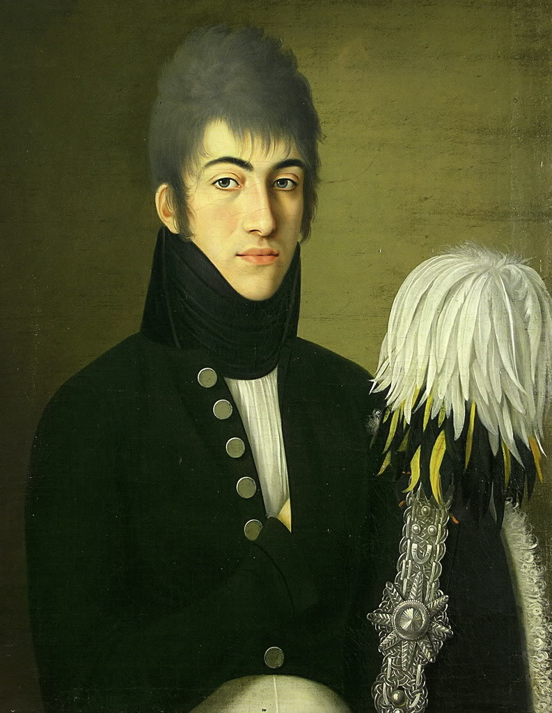 Охотников  В 1805 году, будучи интендантом, оставался одним из немногих военных, находившихся в Петербурге. 